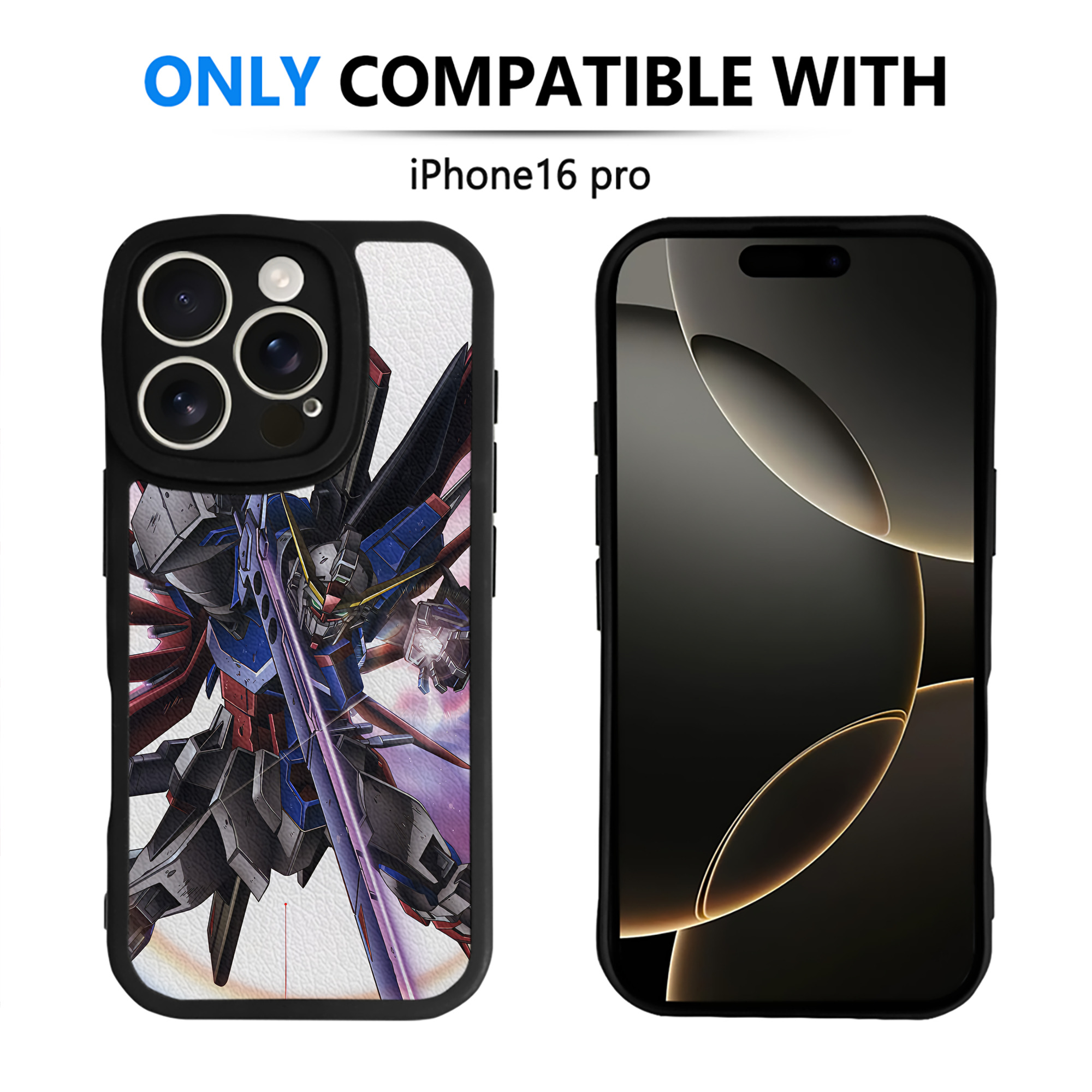 （画像用） 機動戦士ガンダム Mobile Suit Gundam 【iPhone 16シリーズ対応】シリコンスマホケース（レザー調） 材質：シリコン